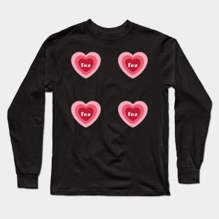 fez heart pack Long Sleeve T-Shirt